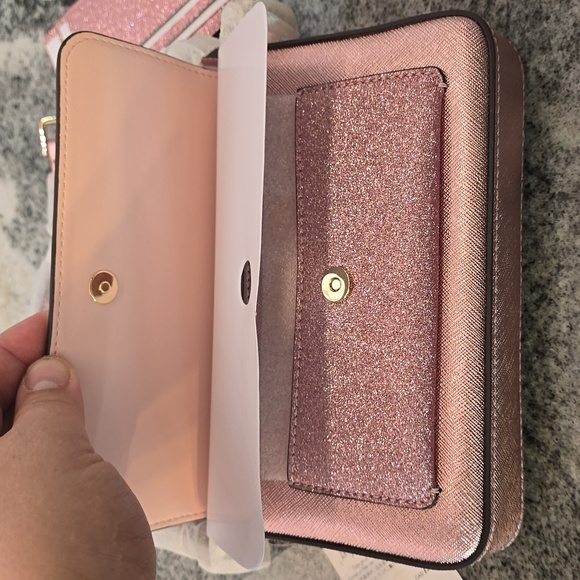 ❌SOLD❌ Kate Spade Pink Glitter Crossbody Duo NWT - Picture 7 of 9